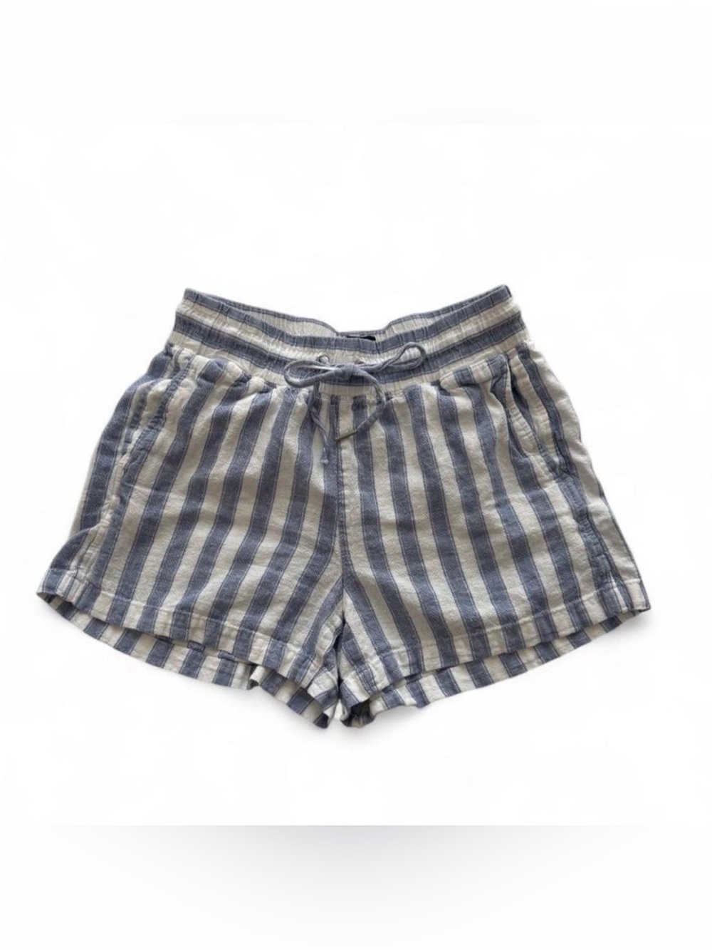 Gap Linen Striped Drawstring Women’s Shorts - Blue/White